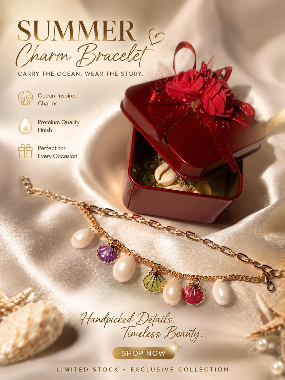 SUMMER BRIGHT SHELL BRACELETS